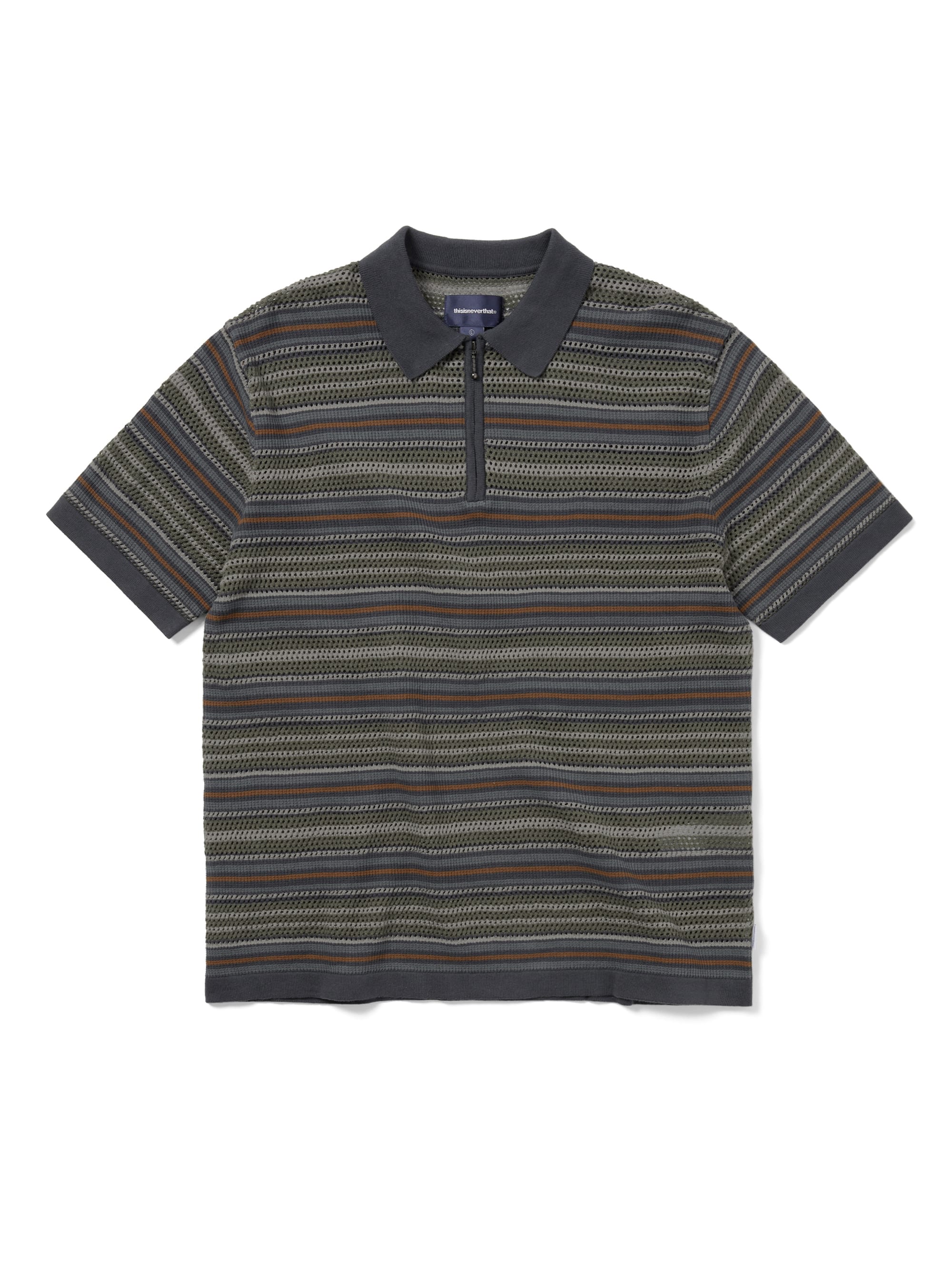 Striped S/S Knit Polo