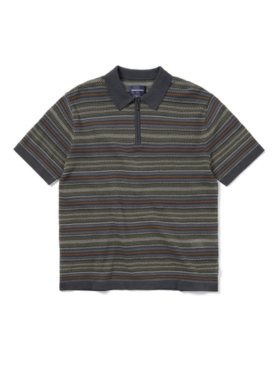 Striped S/S Knit Polo