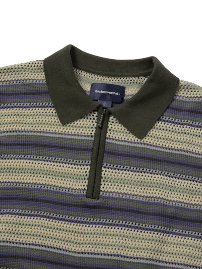 Striped S/S Knit Polo