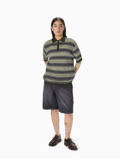 Striped S/S Knit Polo