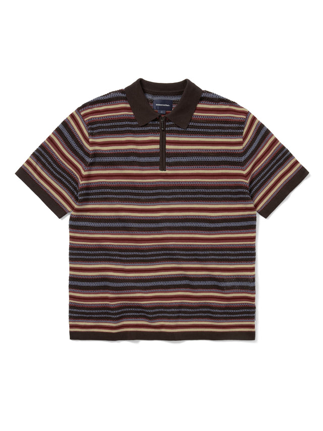 Striped S/S Knit Polo