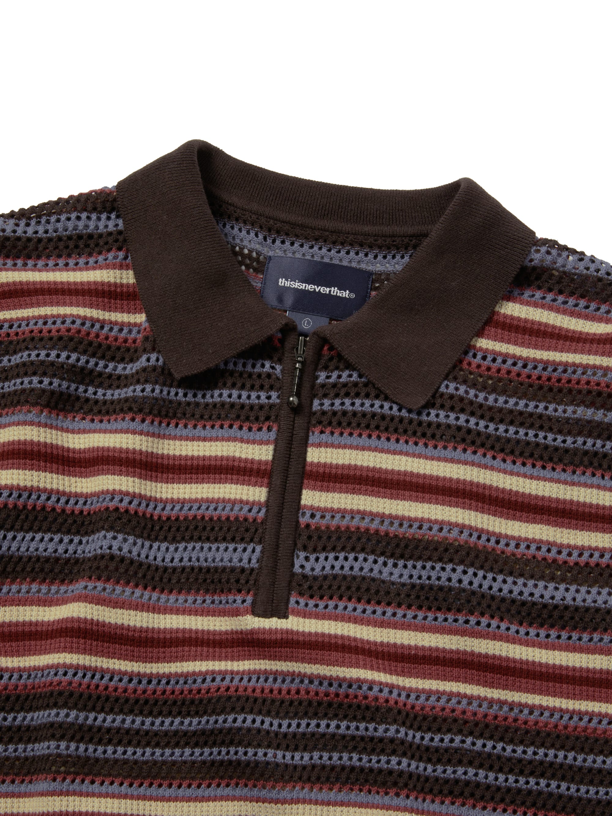 Striped S/S Knit Polo