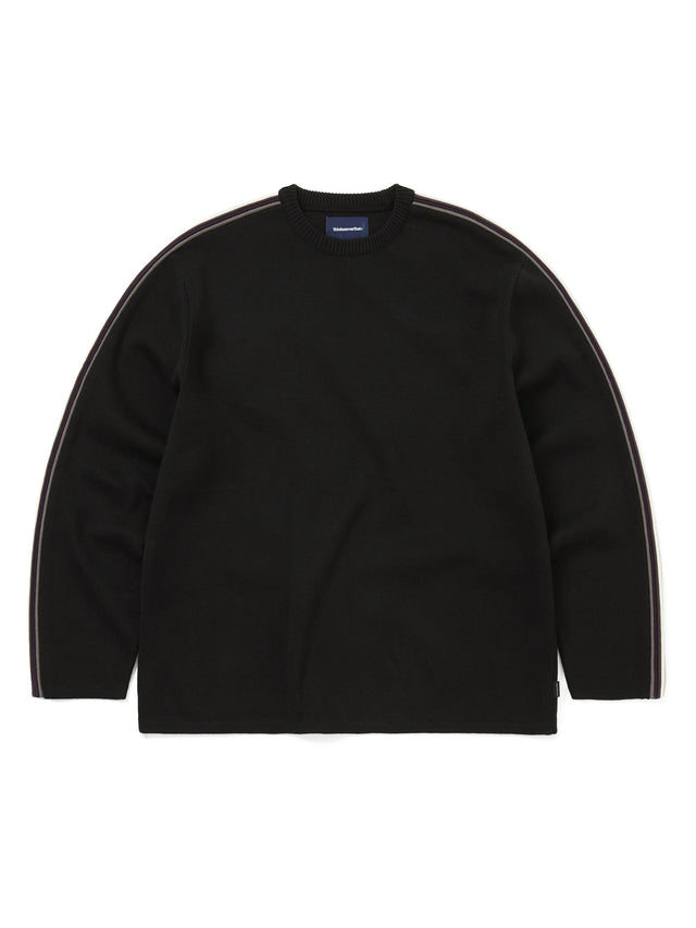 Striped Sleeve Knit Crew