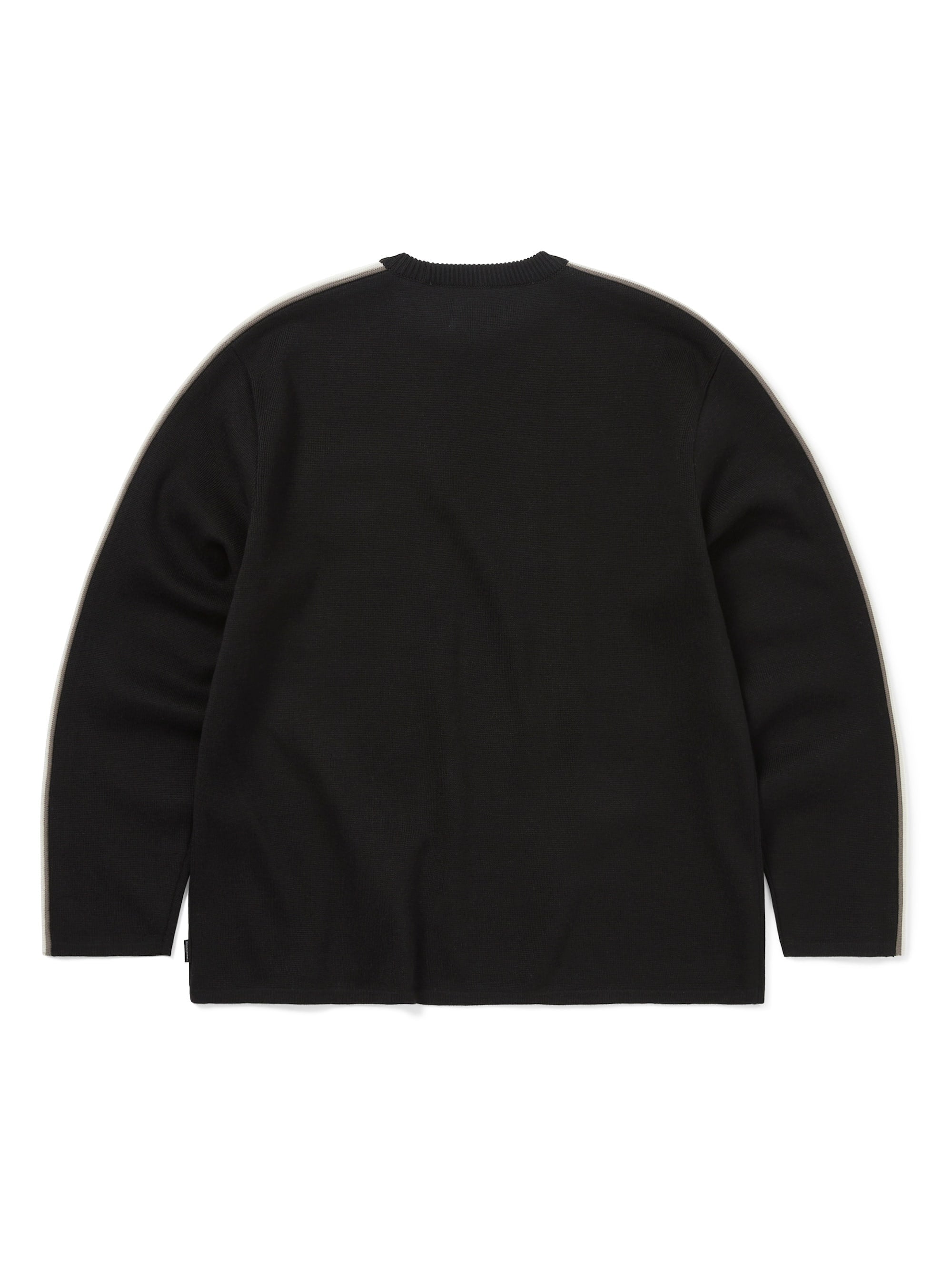 Striped Sleeve Knit Crew