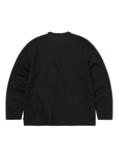 Striped Sleeve Knit Crew