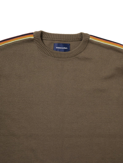 Striped Sleeve Knit Crew