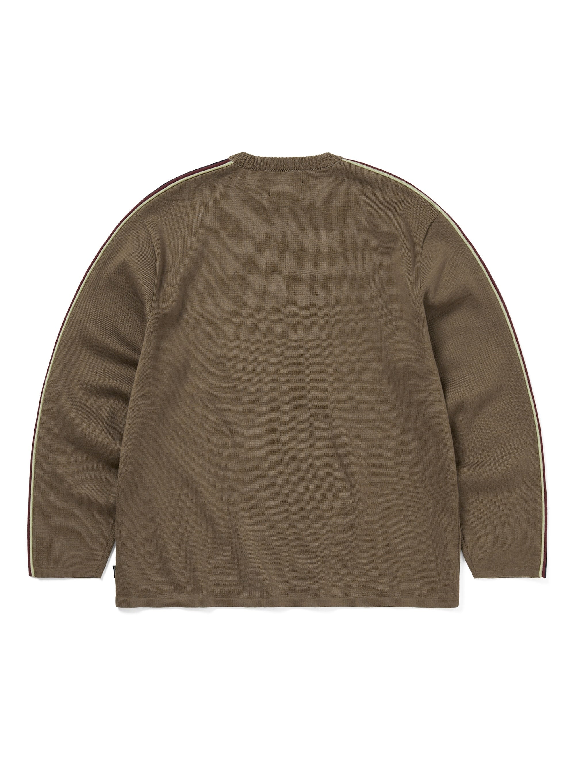 Striped Sleeve Knit Crew