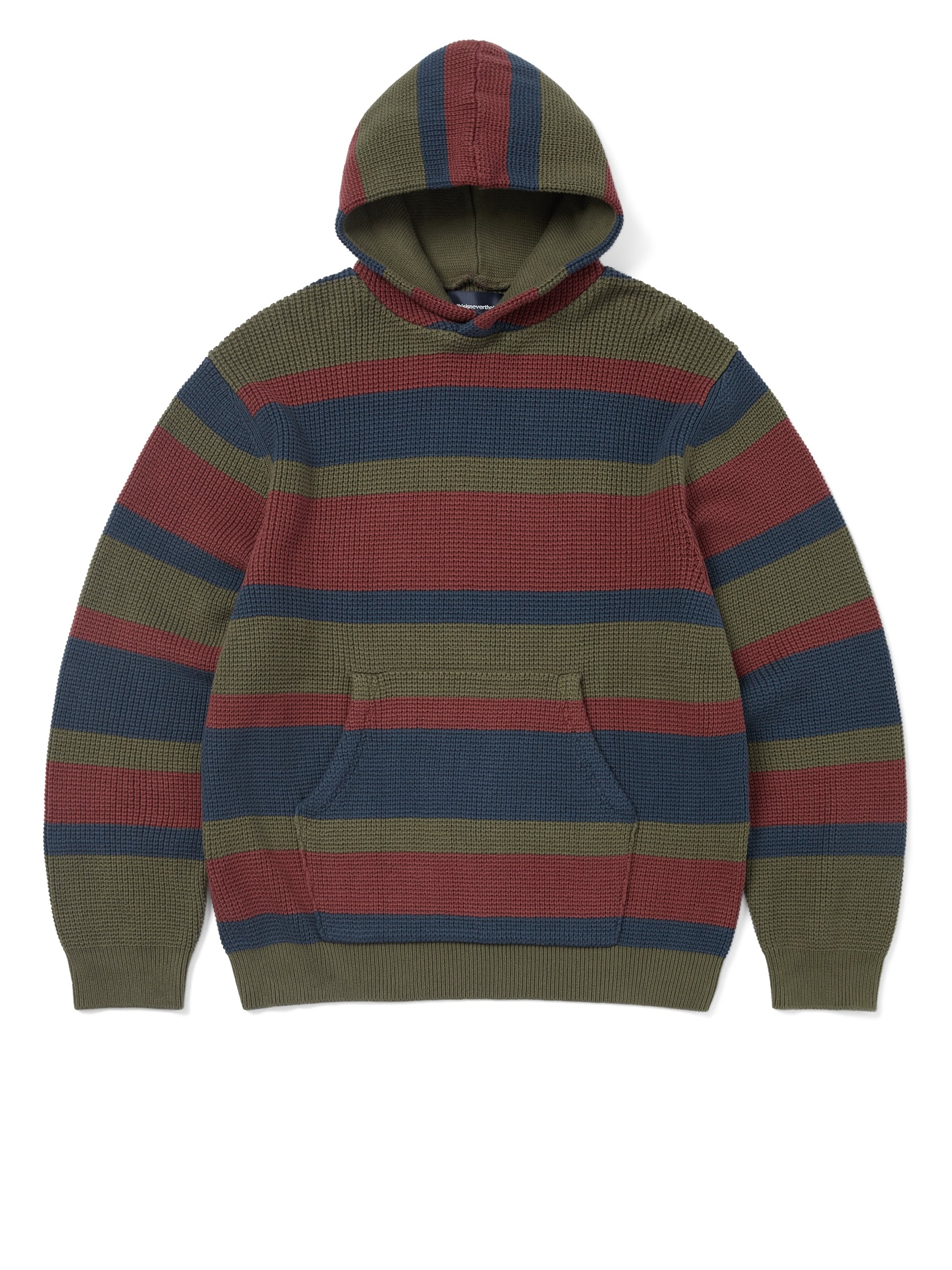 Striped Waffle Knit Hoodie