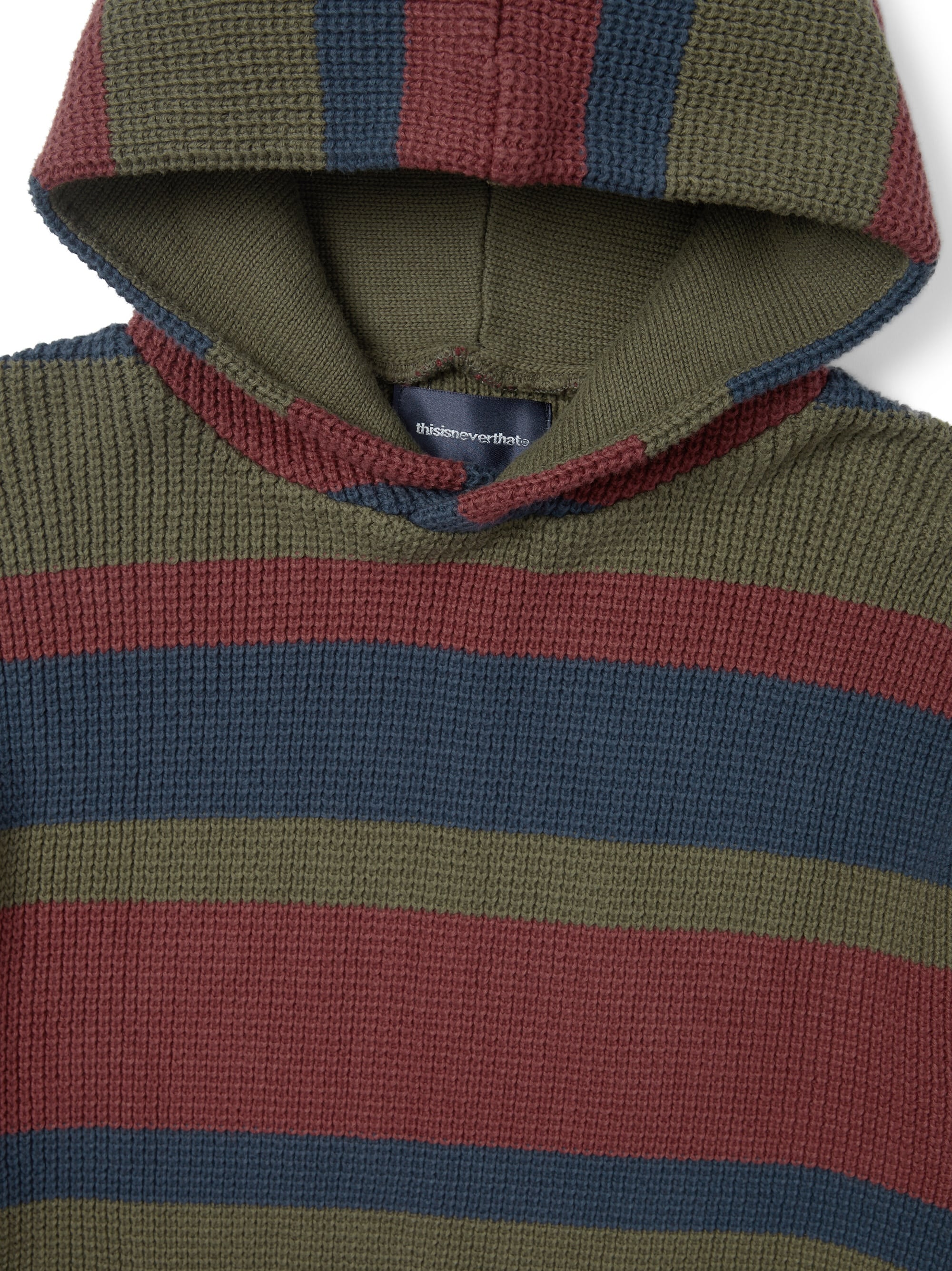 Striped Waffle Knit Hoodie