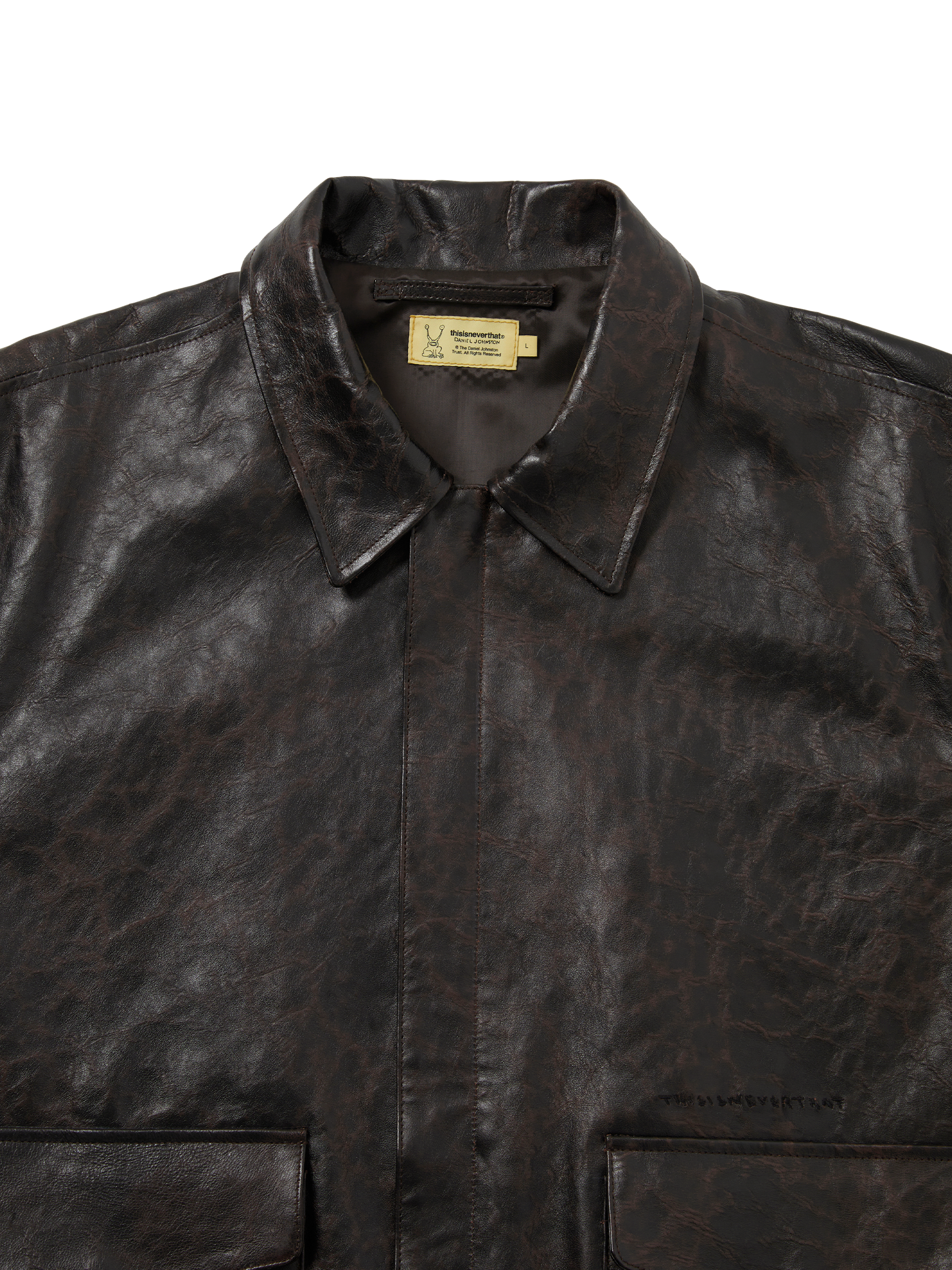 TNT Daniel Johnston Frogs Leather Flight Jacket