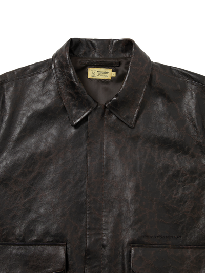 TNT Daniel Johnston Frogs Leather Flight Jacket