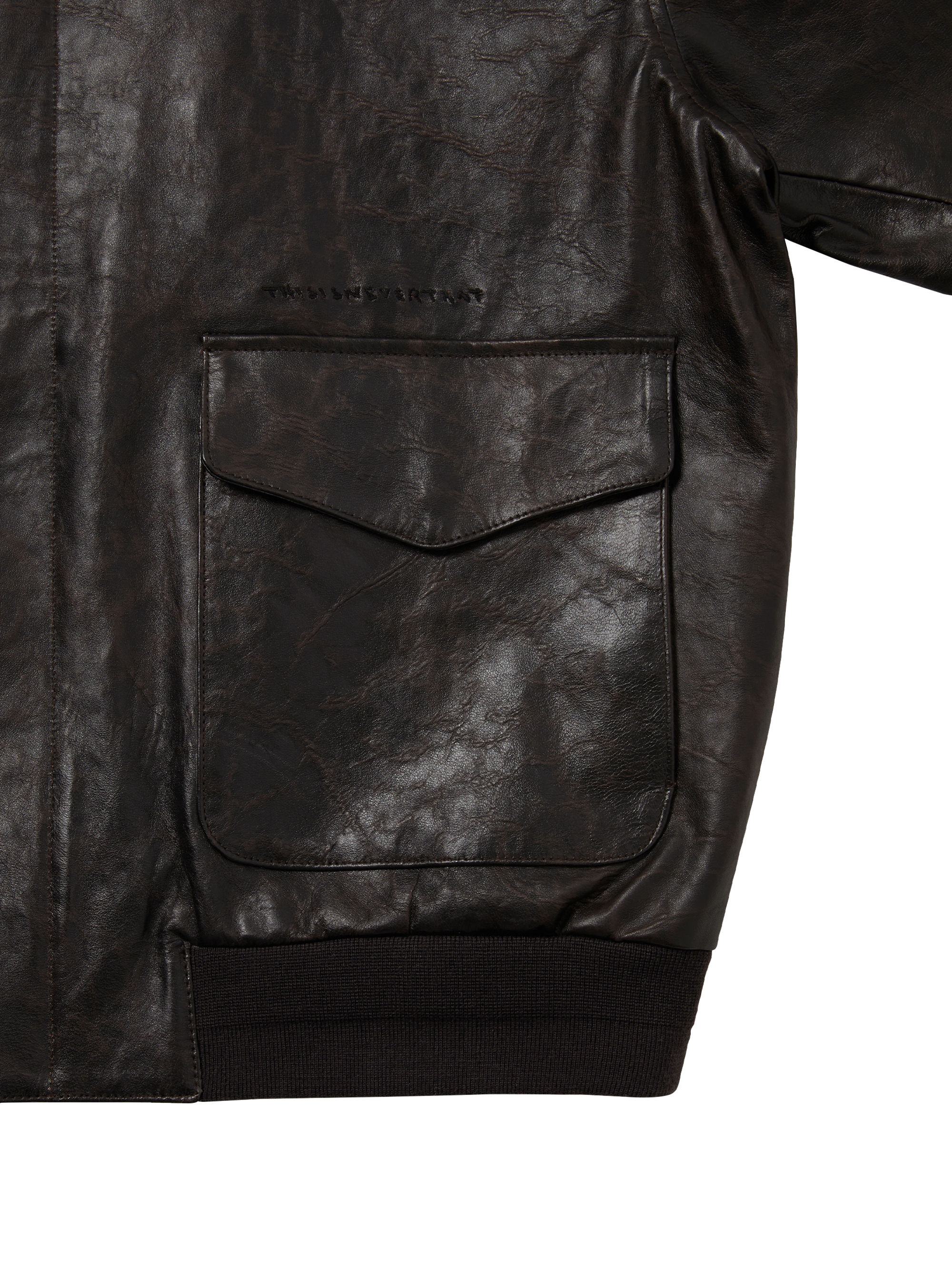 TNT Daniel Johnston Frogs Leather Flight Jacket