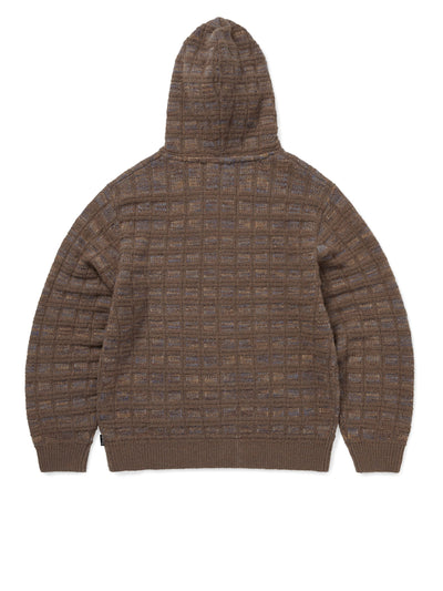 Textured Knit Zip Hoodie