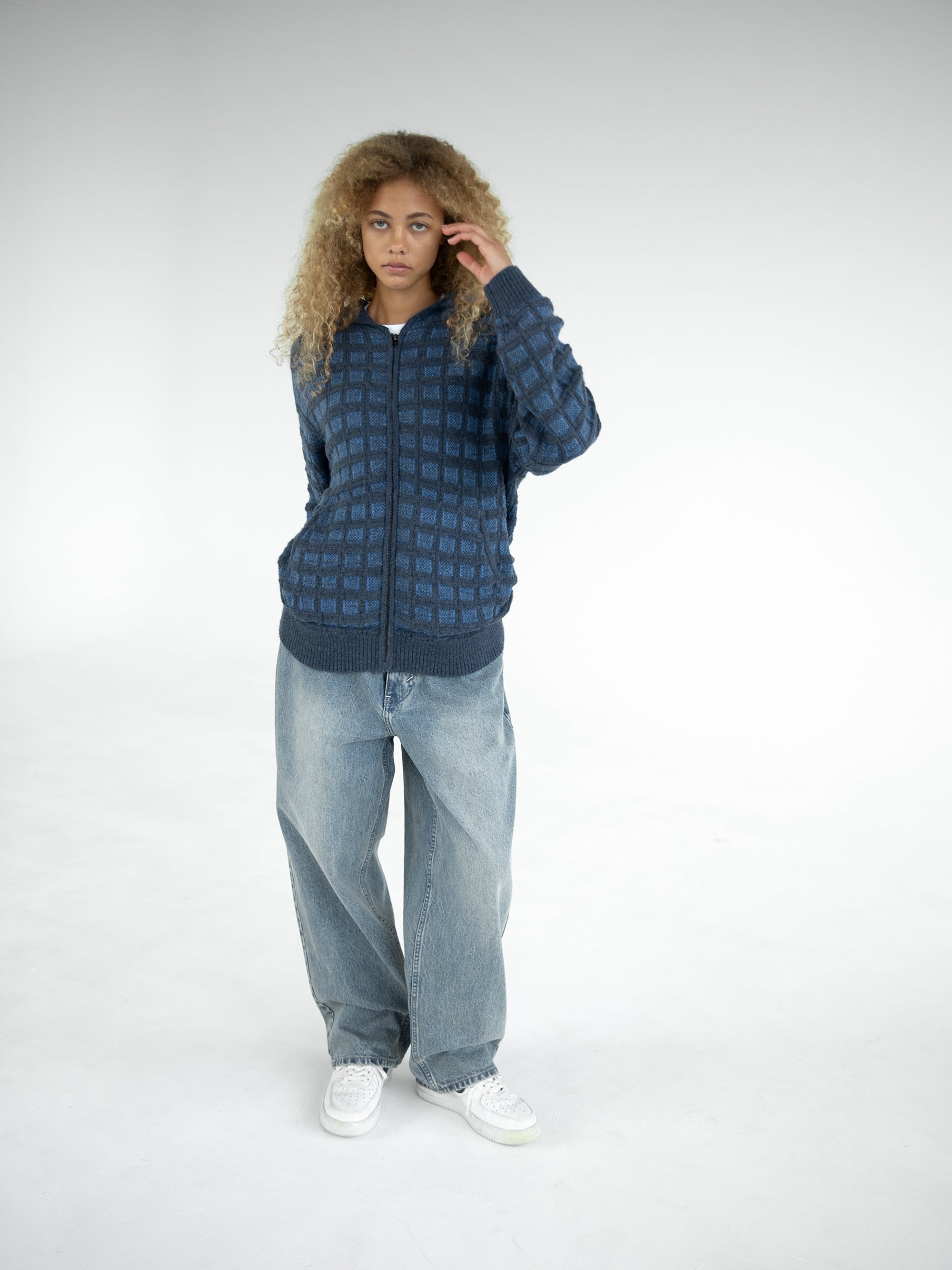 thisisneverthat knit zip hoodie M