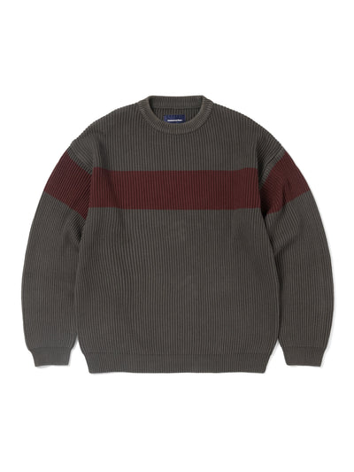 Washed Block Knit Sweater