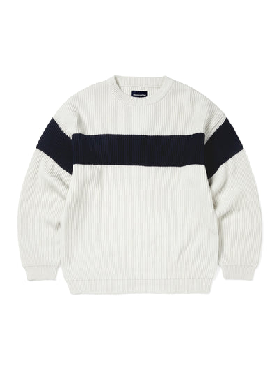 Washed Block Knit Sweater