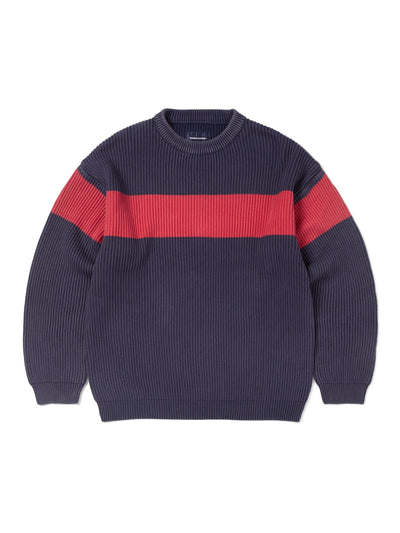 Washed Block Knit Sweater