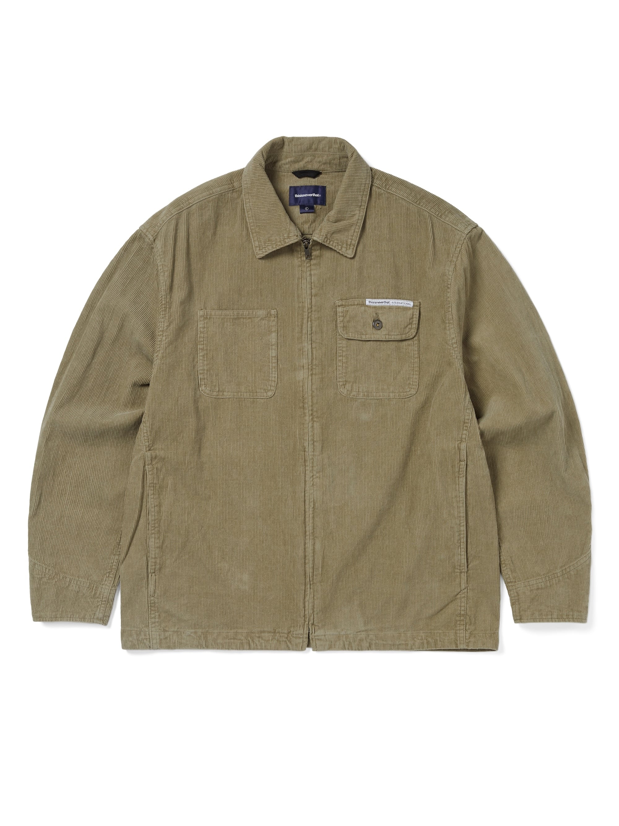 Washed Corduroy Zip Jacket