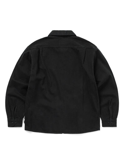 Washed Denim Zip Shirt