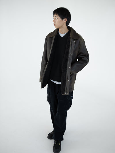 Washed Shearling Jacket