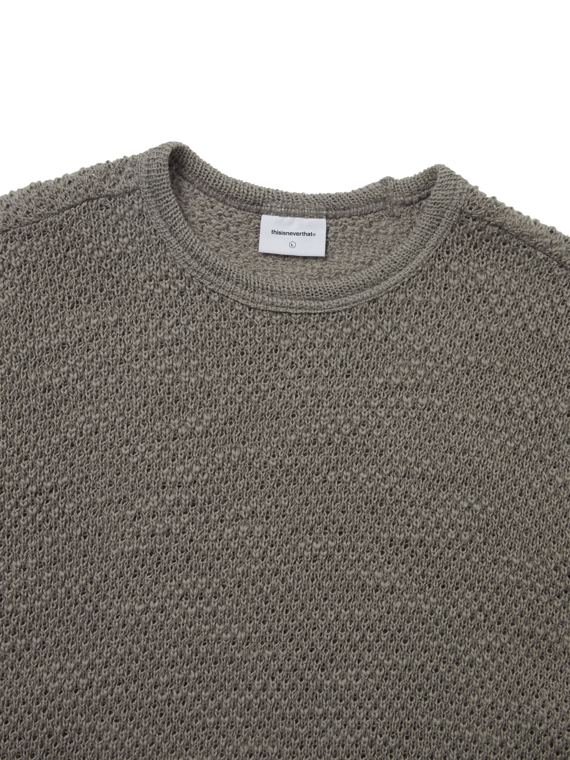 Wool Crochet Knit L/S Crew