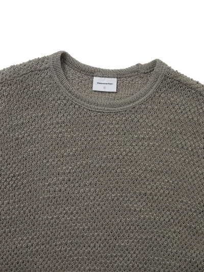 Wool Crochet Knit L/S Crew