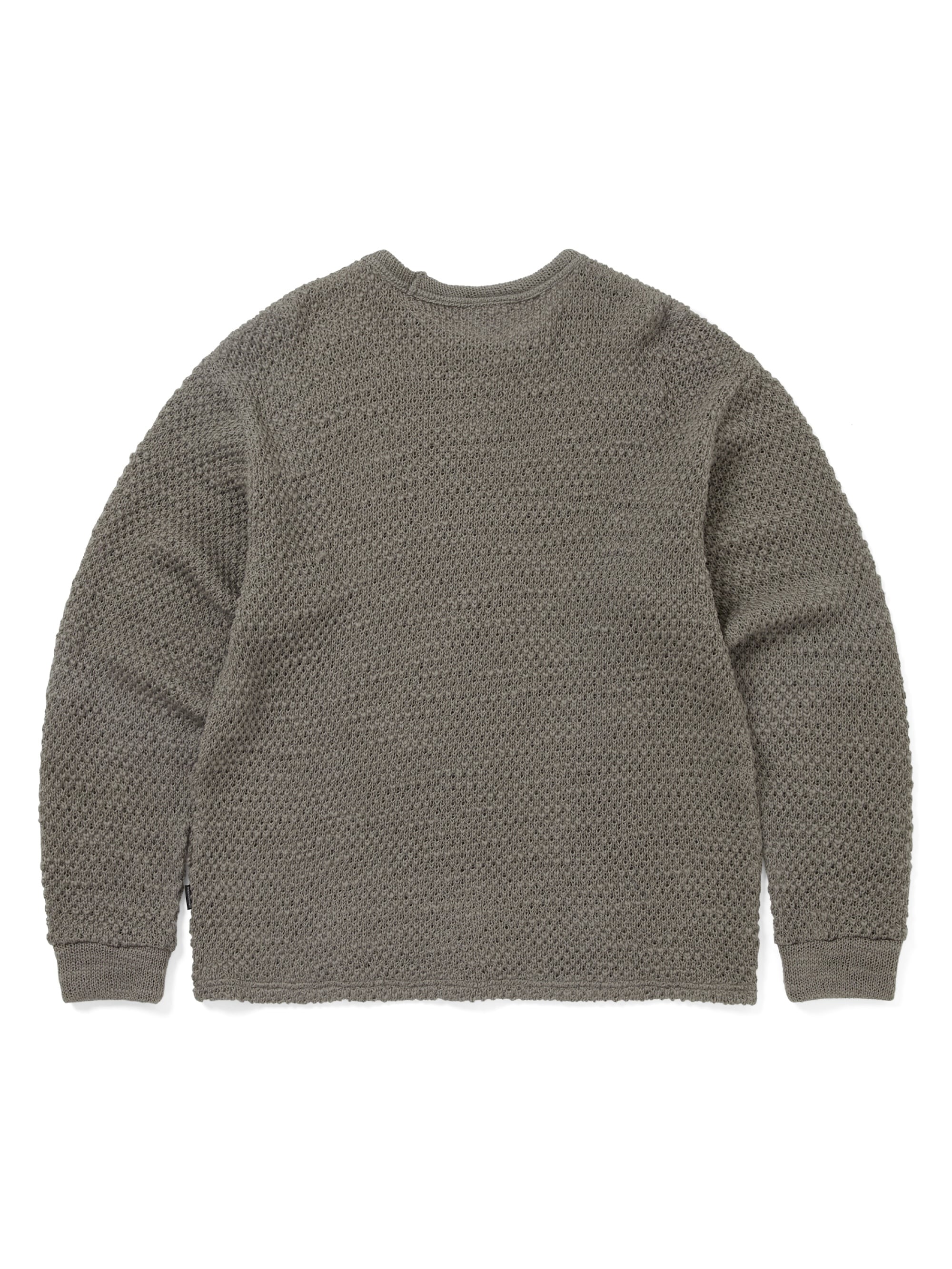 Wool Crochet Knit L/S Crew