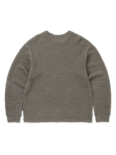Wool Crochet Knit L/S Crew