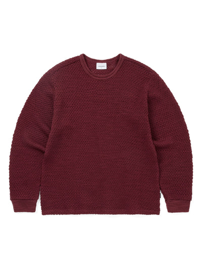 Wool Crochet Knit L/S Crew
