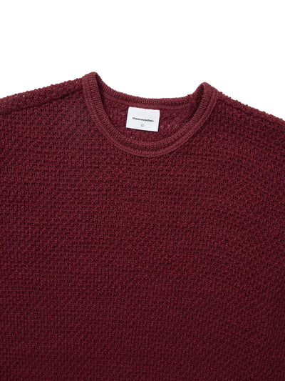 Wool Crochet Knit L/S Crew
