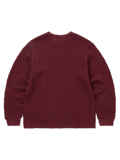 Wool Crochet Knit L/S Crew