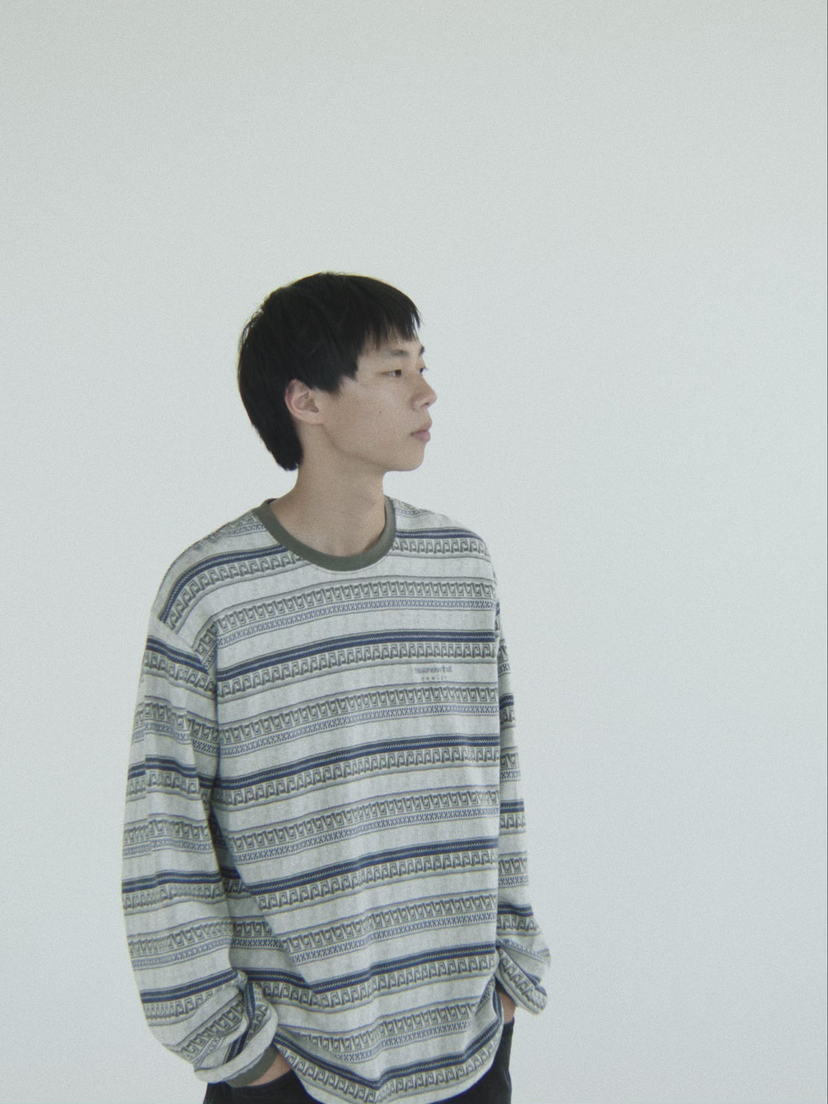Pattern Striped L/S Tee