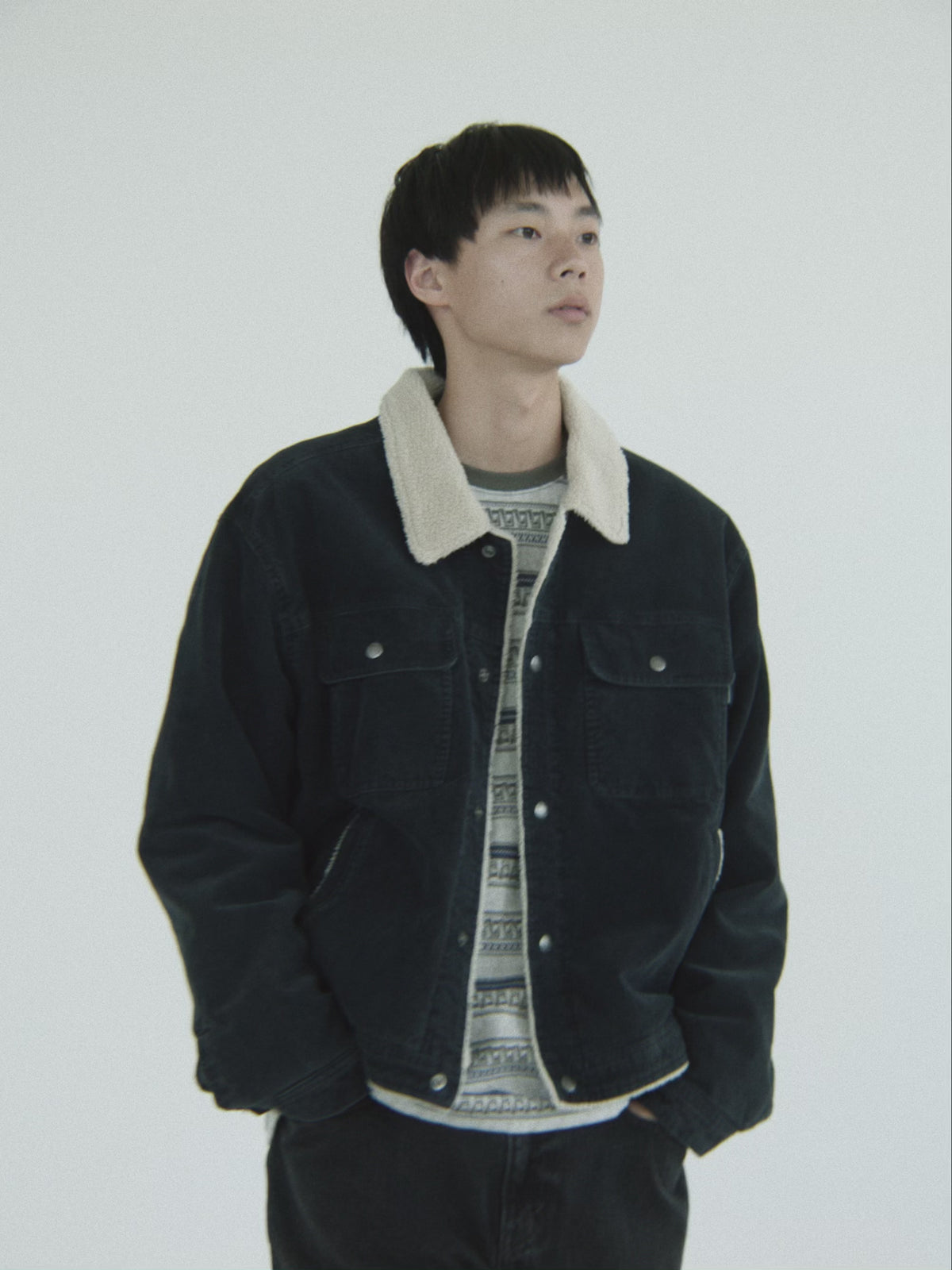 Sherpa Lined Corduroy Trucker Jacket