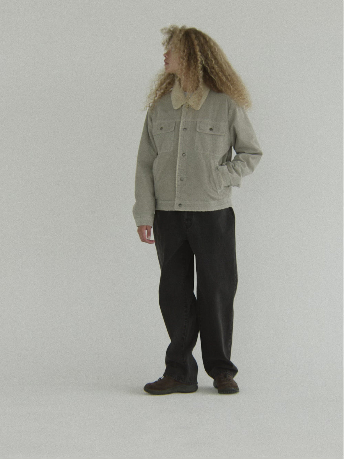 Sherpa Lined Corduroy Trucker Jacket