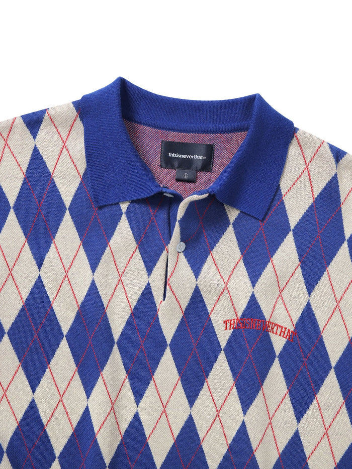 Argyle S/S Knit Polo – thisisneverthat® JP