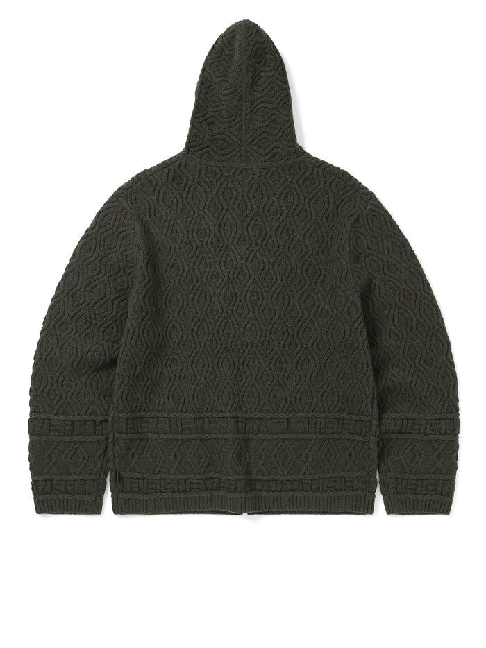 Cable Knit Zip Hoodie – thisisneverthat® JP