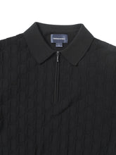Cable Knit Zip Polo