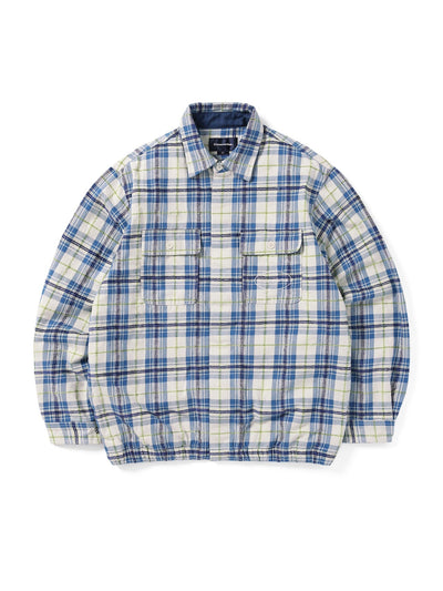 E/T-Logo Plaid Shirt Jacket