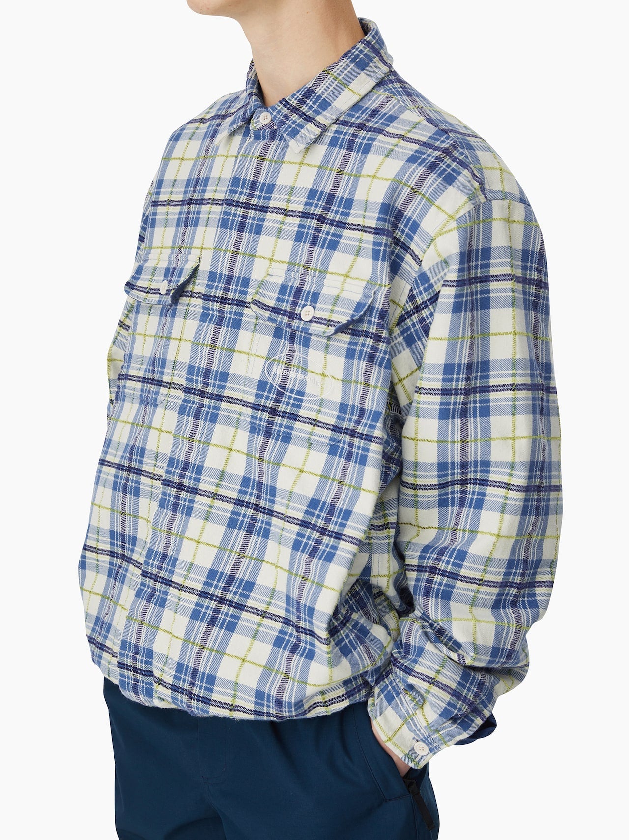 E/T-Logo Plaid Shirt Jacket