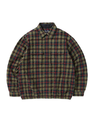 E/T-Logo Plaid Shirt Jacket