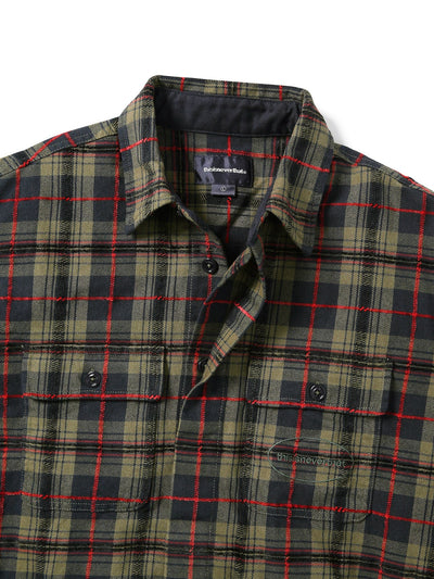 E/T-Logo Plaid Shirt Jacket