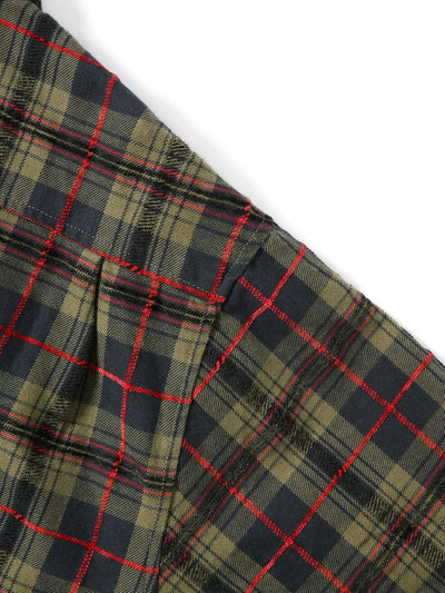 E/T-Logo Plaid Shirt Jacket