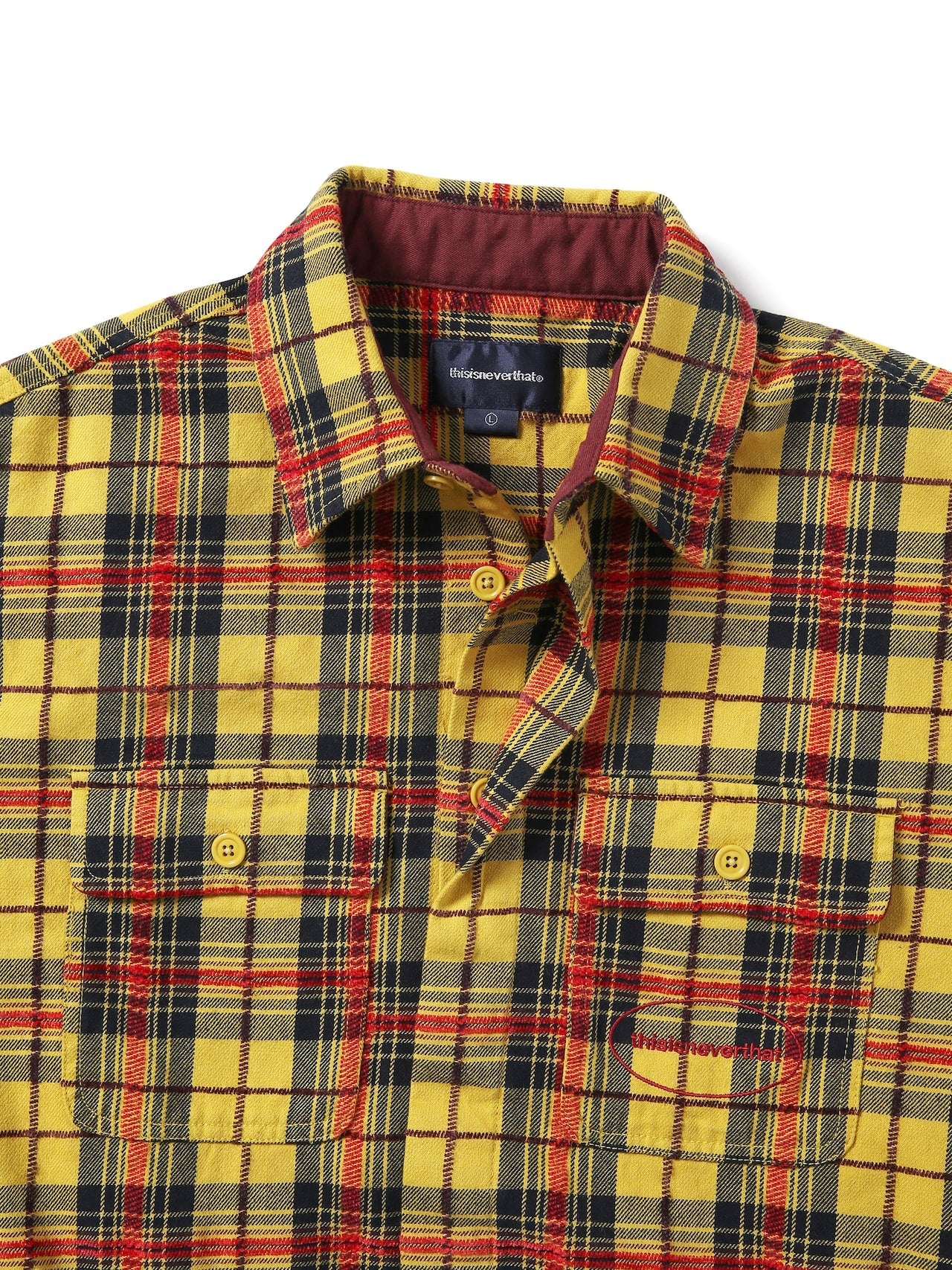 E/T-Logo Plaid Shirt Jacket