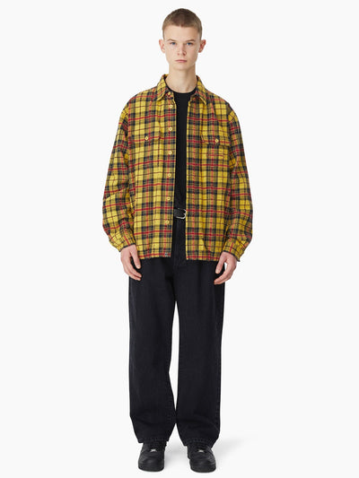 E/T-Logo Plaid Shirt Jacket