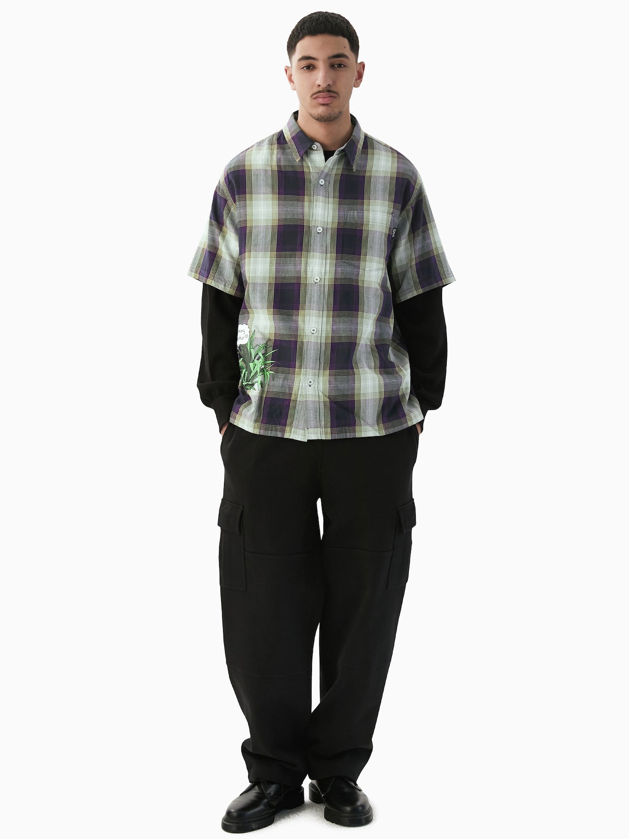 Ombre Plaid S/S Shirt