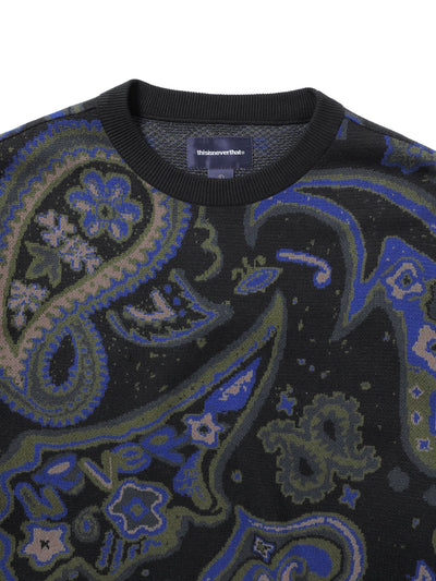 Paisley Jacquard Knit Sweater