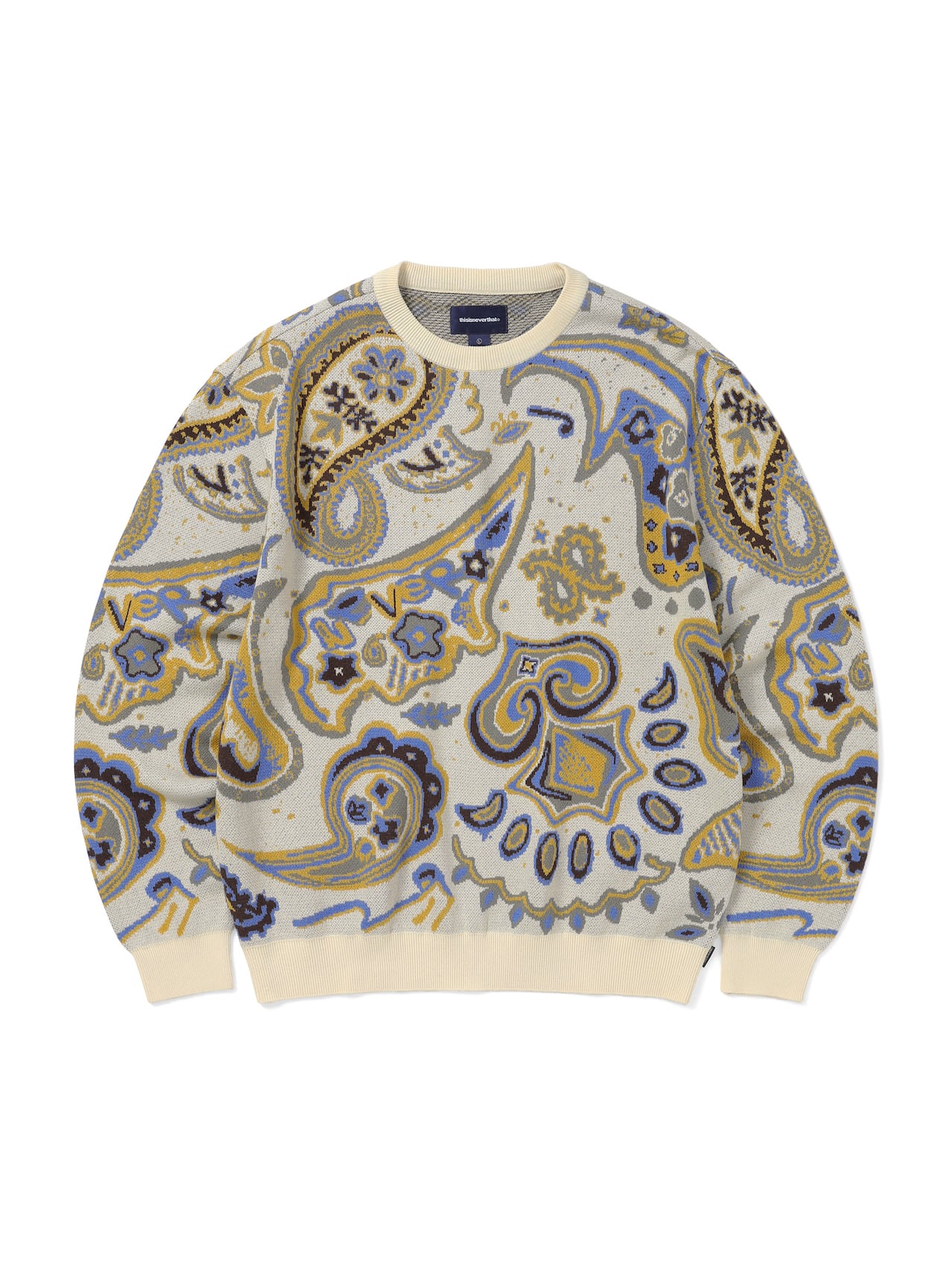 Paisley Jacquard Knit Sweater