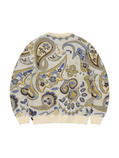 Paisley Jacquard Knit Sweater