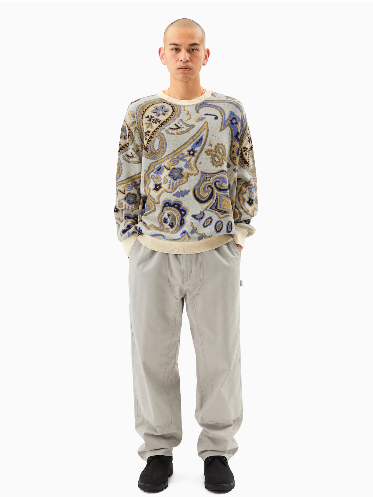 Paisley Jacquard Knit Sweater