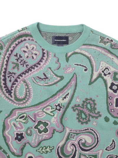 Paisley Jacquard Knit Sweater